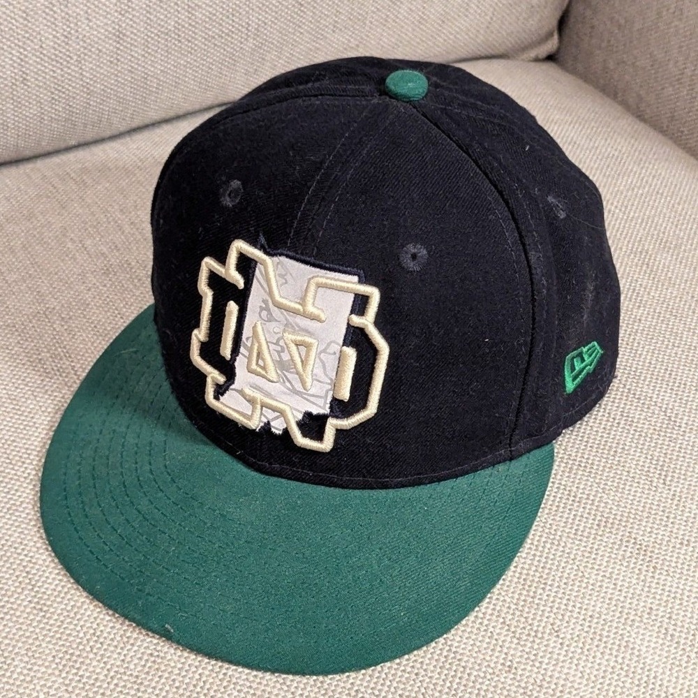 New Era Notre Dame Fighting Irish "Indiana"  Cap Hat 59 Fifty Sz 7 1/8‎